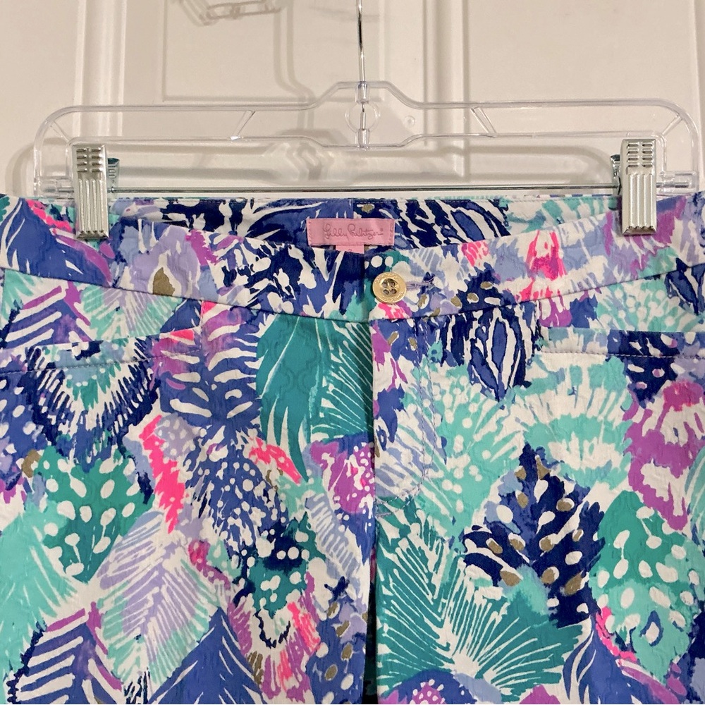 Lilly Pulitzer Kelly Quill Out Multi-color Skinny Ankle Pants Size 2 - Picture 5 of 8